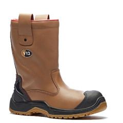 V12 Footwear VR690 Grizzly IGS Fleece Lined Rigger Boots - S3 HRO CI SRC (Tan)