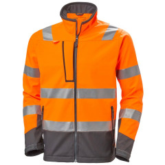 Helly Hansen 74095 Alna 2.0 Softshell Jacket - Hi Vis Orange/Ebony