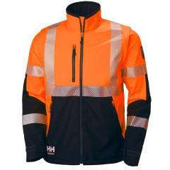 Helly Hansen 74272 ICU Softshell Jacket - Hi Vis Orange/Ebony