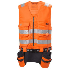 Helly Hansen 77120 Alna 2.0 Construction Vest - Hi Vis Orange/Ebony