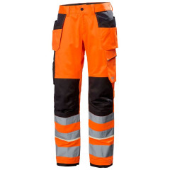 Helly Hansen 77512 Uc-Me Construction Trousers CL2 - Hi Vis Orange/Ebony