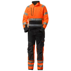 Helly Hansen 77620 Alna 2.0 Work Suit - Hi Vis Orange/Ebony