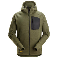 Snickers 8041 FlexiWork Fleece Hoodie (Khaki Green)