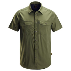 Snickers 8520 LiteWork Wicking Short Sleeve Shirt (Khaki Green)