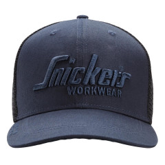 Snickers 9001 Trucker Snap-Back Cap (Navy/Black)