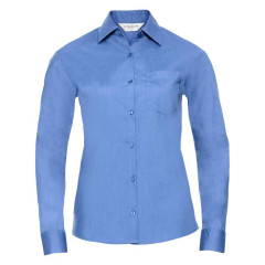 Russell 934F Ladies Long Sleeve Easy Care Poplin Shirt