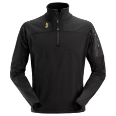 Snickers 9435 Body Mapping Half Zip Micro Fleece Pullover (Black)