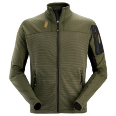 Snickers 9438 Thermal Body Mapping Fleece Jacket (Khaki Green/Black)