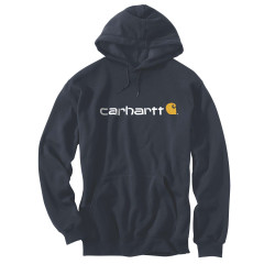 Carhartt 100074 Signature Logo Hoodie - Men's - New Navy Blue