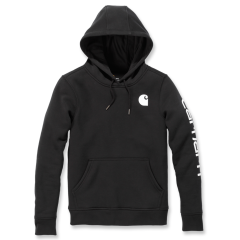 Carhartt 102791 Logo Sleeve Graphic Hoodie - female - Black