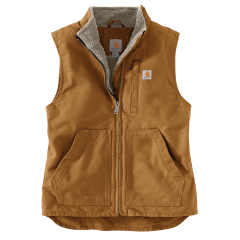 Carhartt 104224 Sherpa Lined Mock Neck Bodywarmer - female - Carhartt Brown