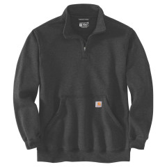 Carhartt 105294 Quarter-Zip Front Pocket Sweatshirt - Carbon Heather Grey