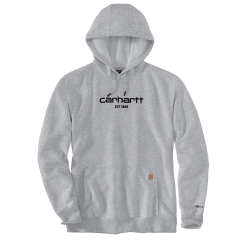 Carhartt 105569 Lightweight Logo Graphic Hoodie - Men&#039;s - Asphalt Heather