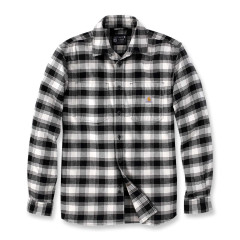 Carhartt 105945 Flannel Long Sleeve Plaid Shirt - Checked Malt/Black