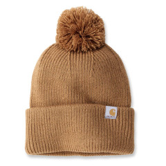 Carhartt 106003 Knit Pom-Pom Cuffed Beanie - Brown