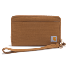 Carhartt B0000246 Nylon Duck Lay-Flat Clutch Wallet - female - Carhartt Brown