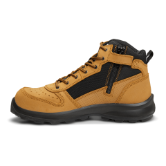 Carhartt F700919 Michigan S1P Midcut Zip Safety Boot - Unisex - Wheat