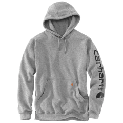 Carhartt K288 Sleeve Logo Hoodie Sweatshirt - Men's - Heather Grey/Black