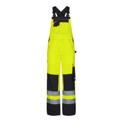 Engel Safety+ EN ISO 20471 Multinorm, Flame Retardant Bib And Brace Overall (3235-825) - Hi-Vis Yellow/ Black