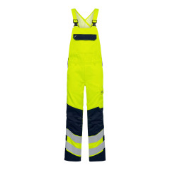 Engel Safety+ Flame Retardant Bib And Brace Overall (3321-188) - Hi-Vis Yellow/Blue Ink