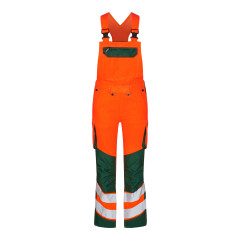 Engel Safety Light Women's Bib And Brace Overall (3543-319) - Hi-Vis Orange/Green