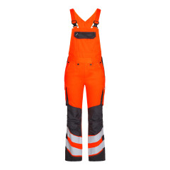 Engel Safety Light Women's Bib And Brace Overall (3543-319) - Hi-Vis Orange/Anthracite Grey