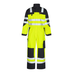 Engel Safety+ EN ISO 20471 Multinorm, Flame Retardant Boiler Suit Coverall (4235-825) - Hi-Vis Yellow/ Black
