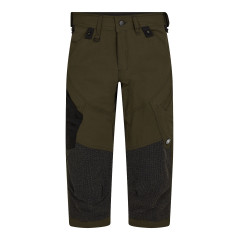 Engel X-Treme Work 3/4 Trouser - Pirate Shorts with 4-Way Stretch (6368-317) - Forest Green