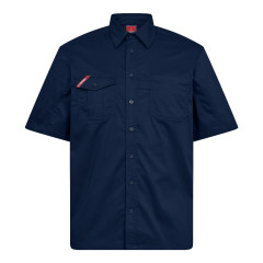Engel Extend Short-Sleeved Work Shirt with Stretch (7184-812) - Blue Ink