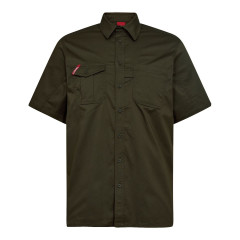 Engel Extend Short-Sleeved Work Shirt with Stretch (7184-812) - Forest Green
