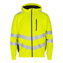 Engel Safety Zip Up Hoodie (8025-241) - Hi-Vis Yellow/ Black
