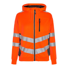 Engel Safety Women's Zip Up Hoodie (8027-241) - Hi-Vis Orange/Anthracite Grey