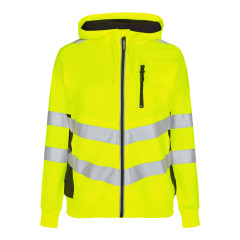 Engel Safety Women's Zip Up Hoodie (8027-241) - Hi-Vis Yellow/ Black