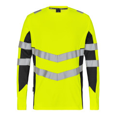 Engel Safety Long-Sleeved T-Shirt (9545-182) - Hi-Vis Yellow/ Black