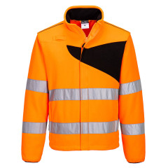 Portwest PW274 PW2 Hi-Vis Fleece - Rail Spec (Orange/Black)