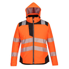 Portwest PW382 PW3 Hi-Vis Women's Winter Jacket - Waterproof, Thermal, Rail Spec (Orange/Black)