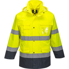 Portwest S162 Hi-Vis 3-in-1 Contrast Lite Jacket - Waterproof (Yellow/Navy)