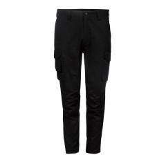 Apache Barkerville Slim Fit Cargo Trouser With Stretch (Black)