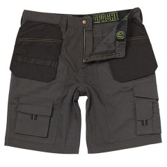 Apache Rip Stop Work Shorts with Holster Pockets (Grey/Black)
