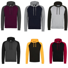 AWDis Baseball Contrast Hoodie JH009