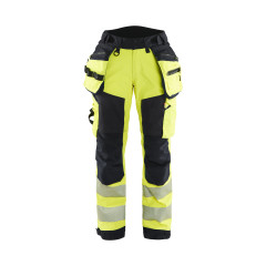 Blaklader 7118 Women's Softshell Hi-Vis Trousers - Hi-Vis Yellow/Black
