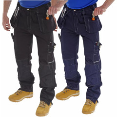 Beeswift Shawbury Premium Multi Pocket Work Trousers (Black or Navy)
