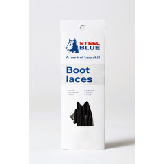 Steel Blue Safety Boot Laces 2PK - 110cm or 140cm - Black