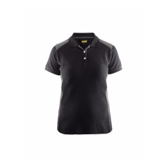 Blaklader 3390 Ladies Two Tone Pique Polo Shirt (Black/Grey) - XS - SALE