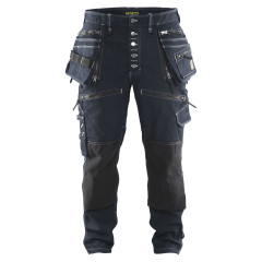 Blaklader X1900 Craftsman Stretch Trousers Denim/Cordura (Navy Blue/Black) X1999