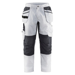 Blaklader 1096 Ripstop Painter Trouser With Stretch (White/Black)