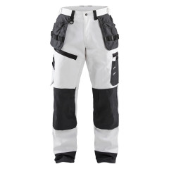 Blaklader 1510 Painter Trouser X1500 (White/Dark Grey)