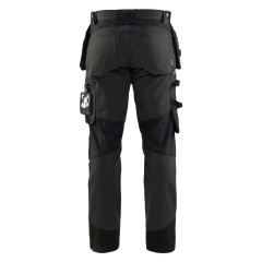 Blaklader 1554 Craftsman Floorlayer Trousers with Stretch (Dark Grey/Black)