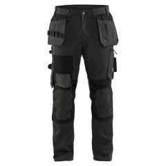 Blaklader 1554 Craftsman Floorlayer Trousers with Stretch (Dark Grey/Black)