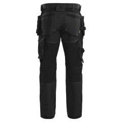 Blaklader 1750 Craftsman Stretch Trousers with Holster Pockets - Denim/Cordura (Black)